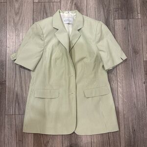 Aris Light Green Short Sleeve Blazer